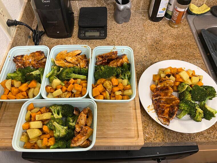 Sweet Chili Chicken With Sweet Potatoes and Broccoli