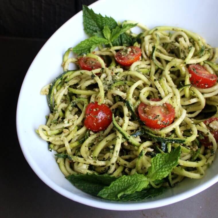 Zucchini Noodles With Pesto