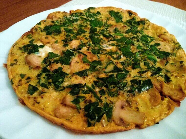 Spinach and Mushroom Omelet
