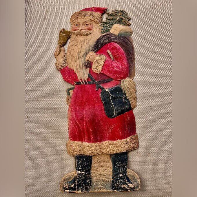 Old Cardboard Santas That Survived the Years