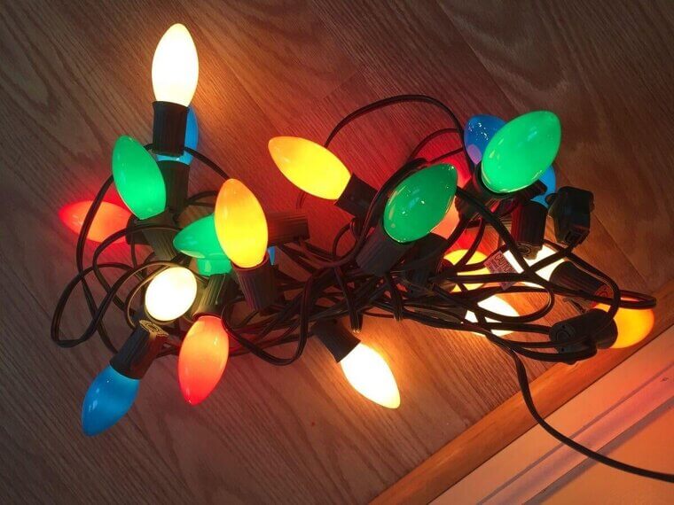 Vintage Christmas Lights in Novelty Shapes