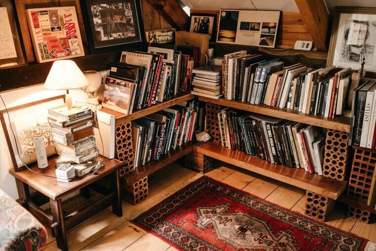 Cluttered Shelving That Overwhelms the Space