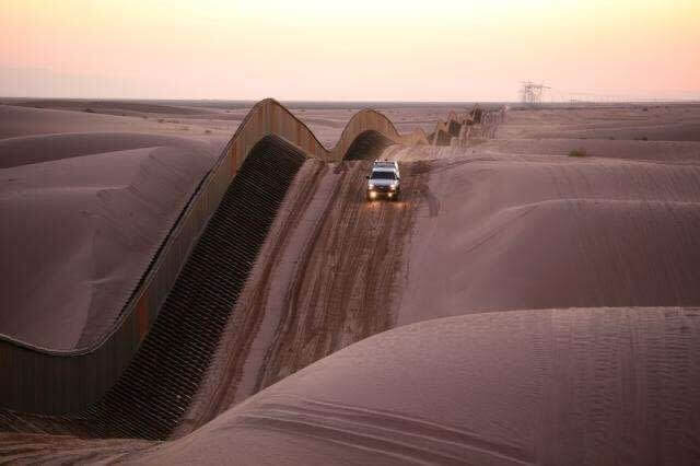 Sand Dunes In Southern California By The Border Of Mexico