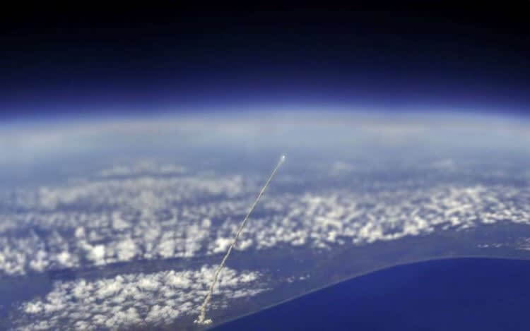 What A Space Shuttle Launch Looks Like From Space