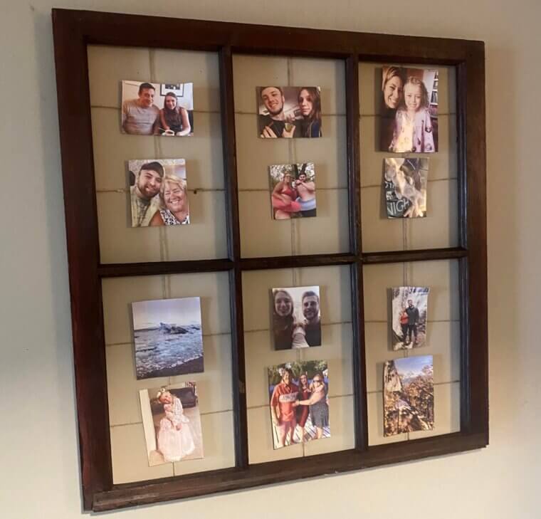 Recycle an Old Window for Your Memories