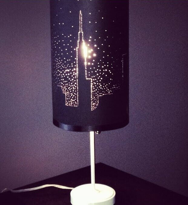 Turn a Boring Lampshade Into a Cityscape