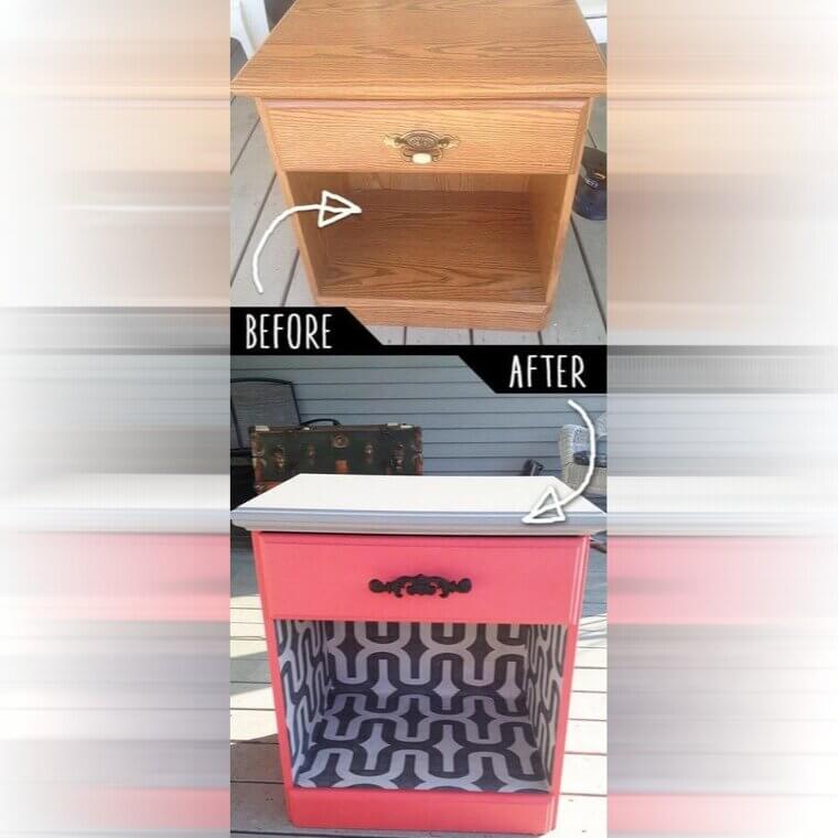 Jazz up a Nightstand With Paint and Paper