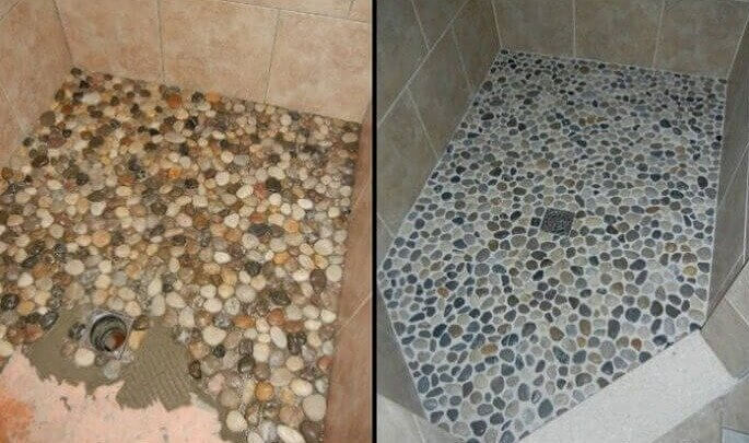 Pick up Some Pebbles for Your Shower