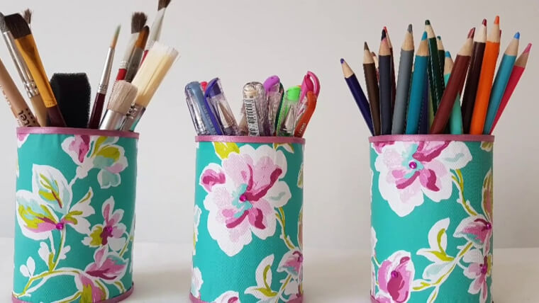 Turn Old Containers Into Stationery Holders