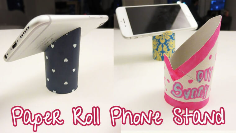 Use a Toilet Paper Roll to Make a Phone Stand