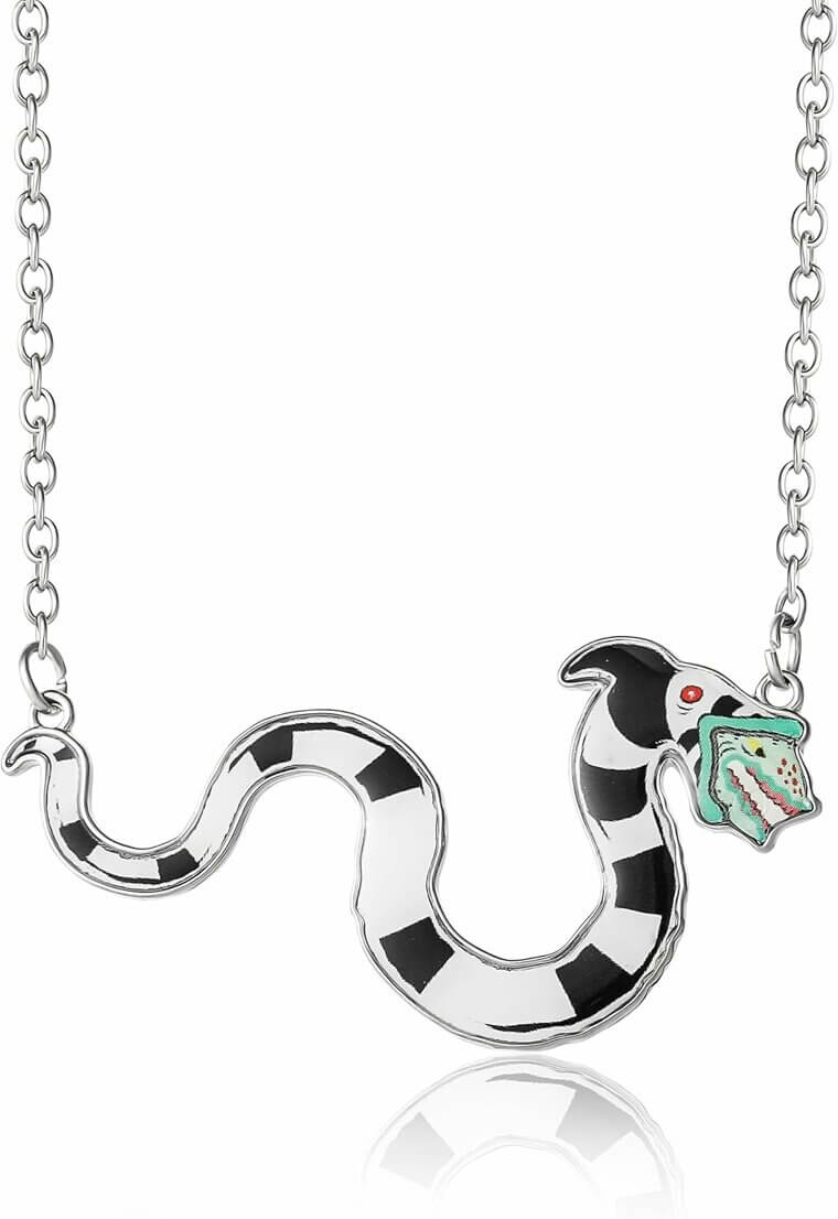 Enchanting Beetlejuice Necklace With Sandworm Design - Perfect Gift! 