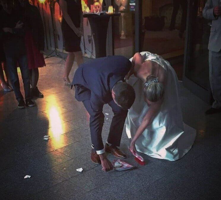 Seeing the Bride and Groom Cleaning up Is a Regular Part of Czech Weddings