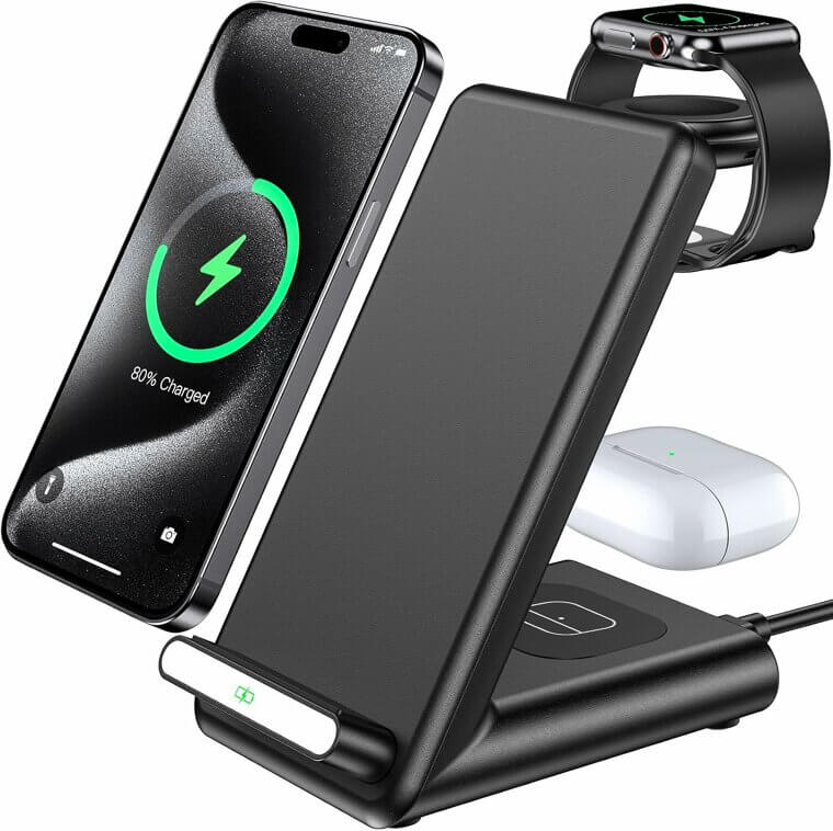 3-in-1 Wireless Charger - Perfect for Apple Devices - Now 40% Off!