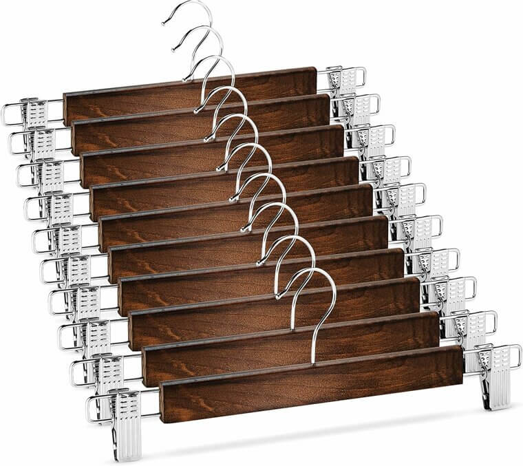 Upgrade Your Closet With Zober Wooden Hangers - 10 Pack! 