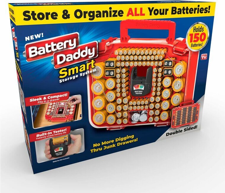Battery Daddy Smart - Organize & Protect 150 Batteries with Ease! 