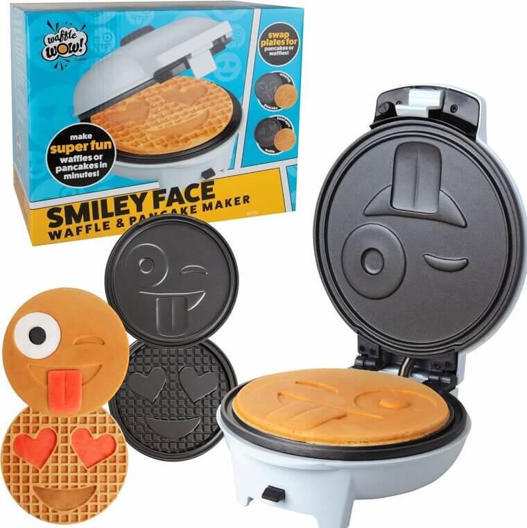 Delightful Breakfast Fun With Smiley Face Waffle Maker - Perfect Gift! - Don’t Miss the 7% Discount! 