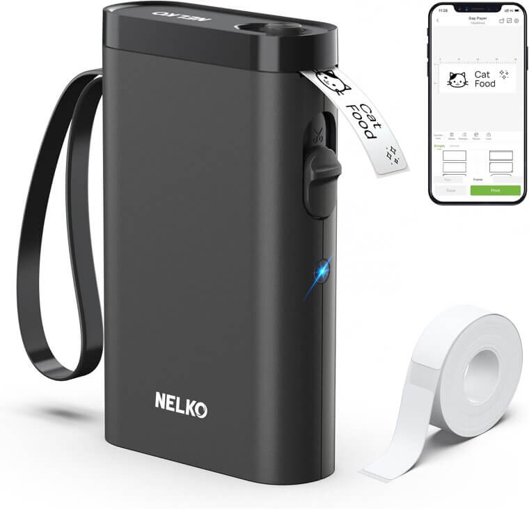 Nelko Label Maker - Bluetooth Printing for Home, School, Office - Now 45% Off!
