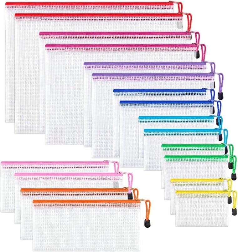 JARLINK Mesh Pouch Set - Versatile Waterproof Zipper Bags for Every Need - Don’t Miss the 17% Discount!