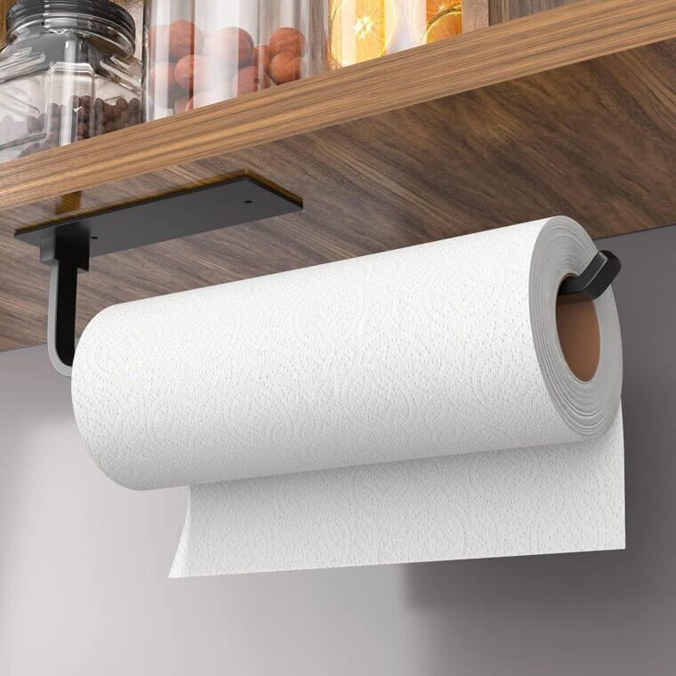 Matte Black Towel Holder - Sleek, Strong, and Space-Saving 