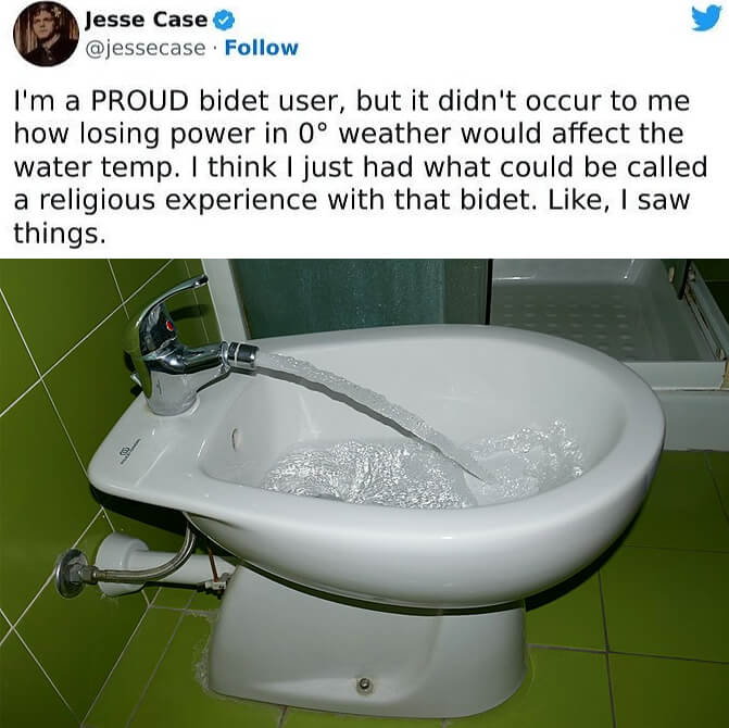 Winter Time Woes for Bidet Users