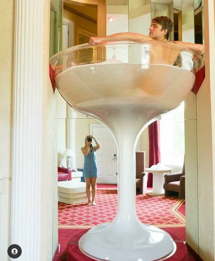 A Very Special Bathtub In The Middle Of A Living Room