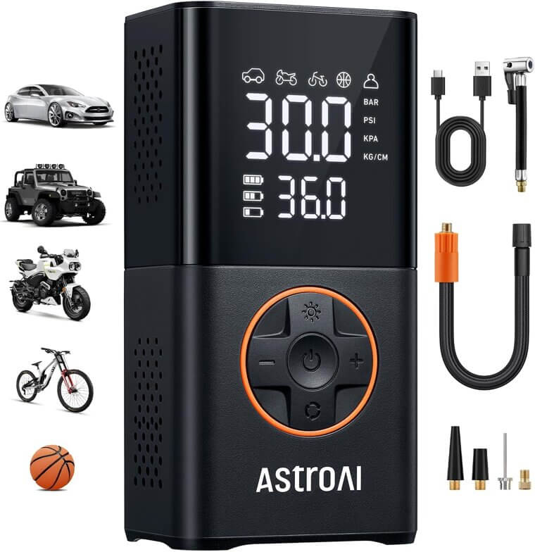 AstroAI Tire Inflator - Your Portable Air Solution - Enjoy 45% Off!
