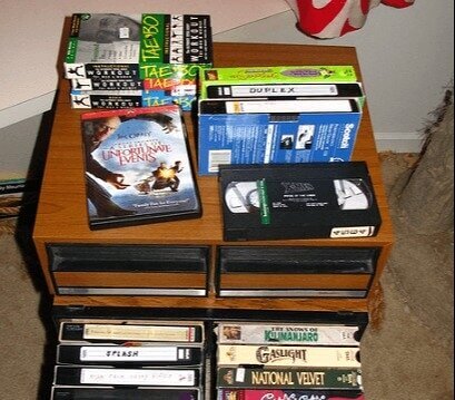 Cabinet Storage for VHS or Discs