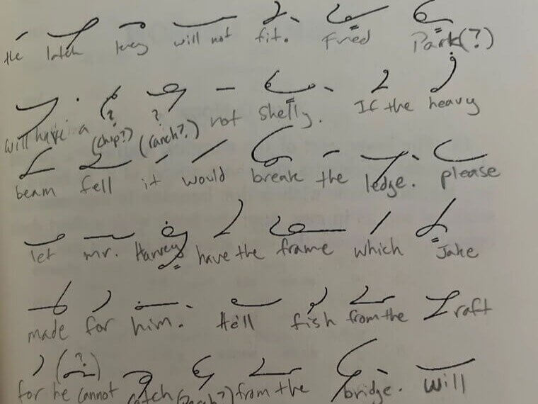 Reading and Writing in Gregg Shorthand