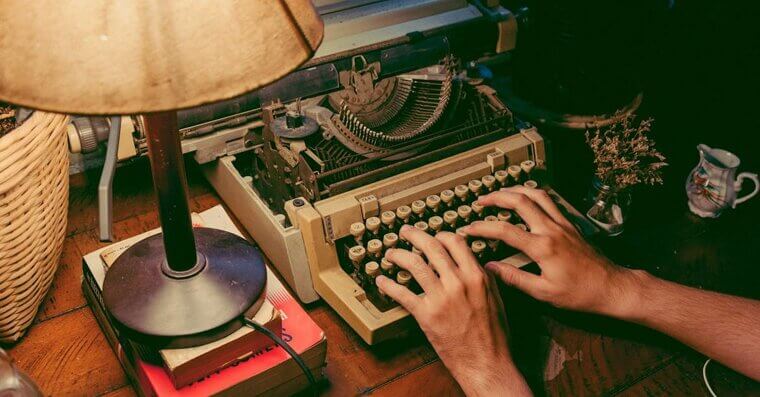 Typing on a Manual Typewriter