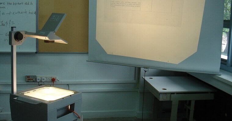 Operating an Overhead Projector