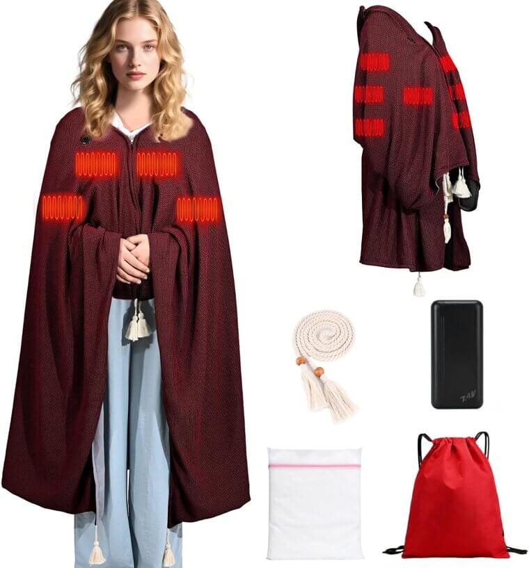 Wearable Heated Blanket - Cozy Warmth On the Go - Enjoy 40% Off!