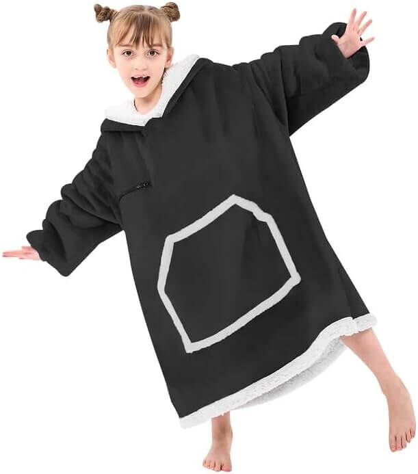 IFNOW Kids Blanket Hoodie - Cozy Comfort with Hood & Pockets - 23% Off!