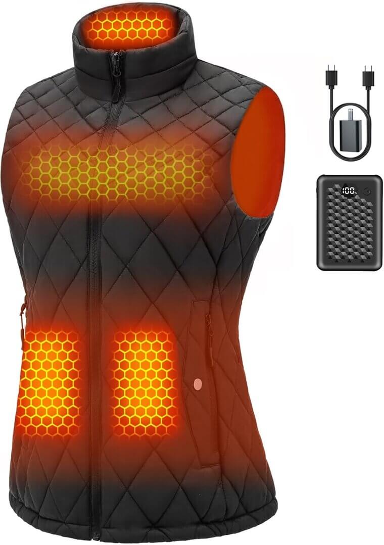 Wulcea Heated Vest - Stay Warm with Fast Charge Battery - 15% Off!