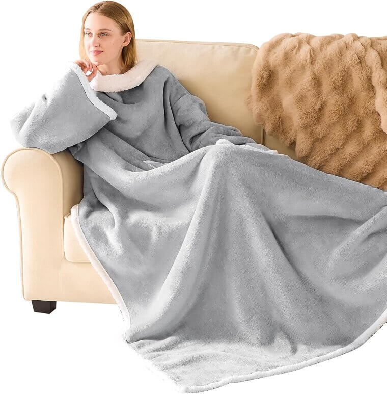 Sherpa Wearable Blanket - Cozy Comfort for Everyone - 17% Off!