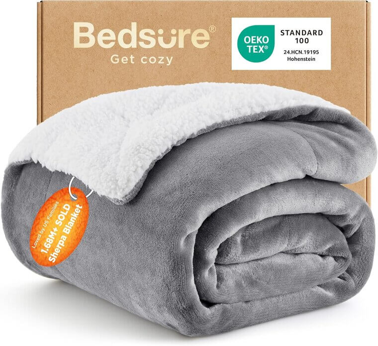 Bedsure Sherpa Fleece Blanket - Cozy Winter Essential - Enjoy 46% Off!