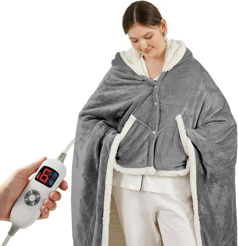 ESTINGO Heated Blanket - Stay Cozy with 6 Heat Levels - Now 24% Off!