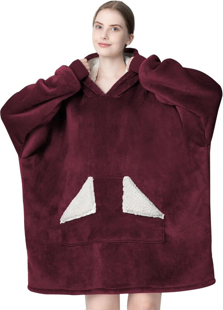 Touchat Blanket Hoodie - Cozy Sherpa Comfort for Everyone - 10% Off!
