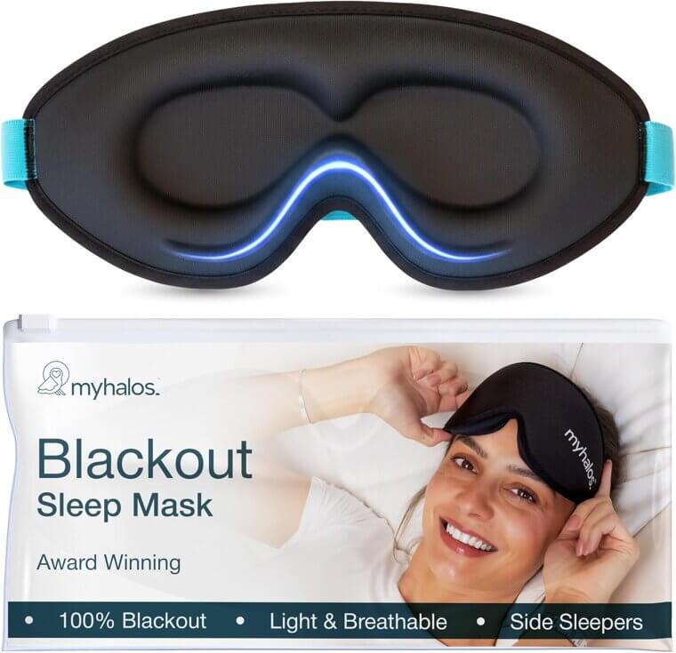 MyHalos Sleep Mask - Ultimate Comfort & Blackout - Don’t Miss the 23% Discount!