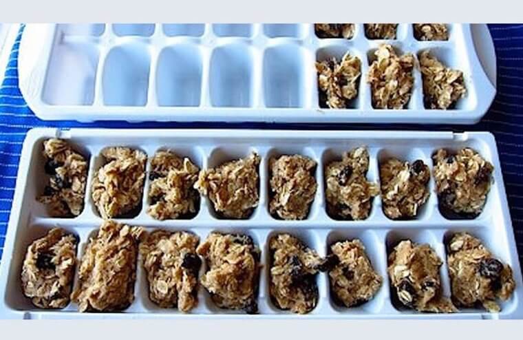 Prepare Frozen Cookie Dough in an Ice Cube Tray