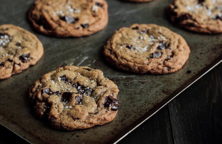 Top Cookie Dough With Flaky Sea Salt