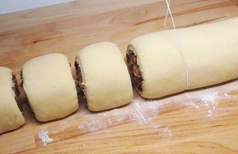 Use Dental Floss to Cut Dough