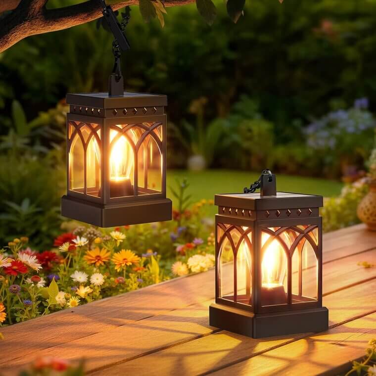 KOOPER Solar Lanterns - Bright, Modern Outdoor Decor 