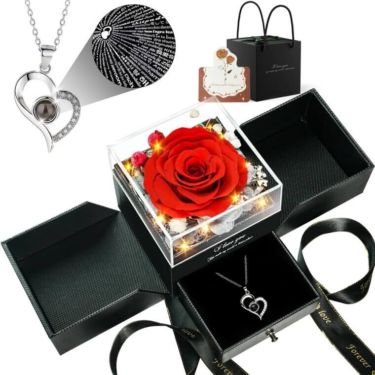 Forever Roses Necklace - A Timeless Gift for Her - Now 33% Off!