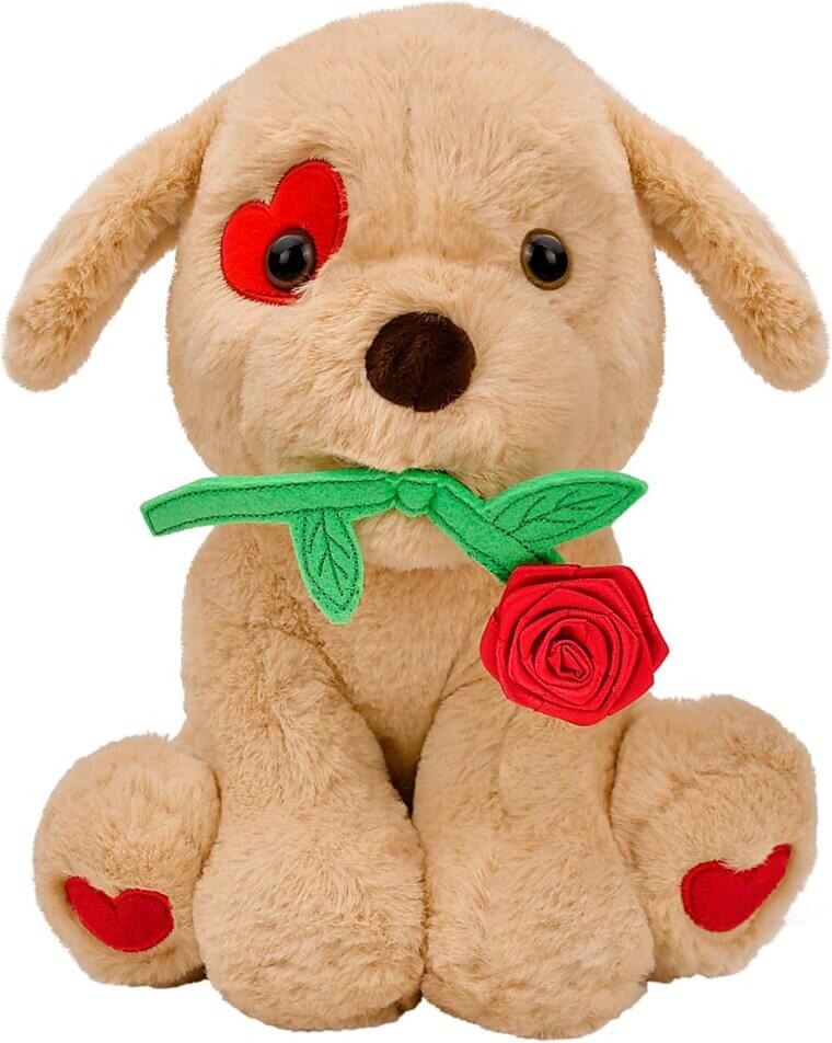 Valentine Plush Dog - Perfect Gift for Her, Wife, or Mom - Enjoy 50% Off!