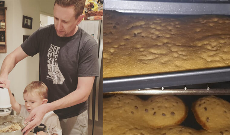 He Tried Making Cookies but It Turned Into a Cookie Cake