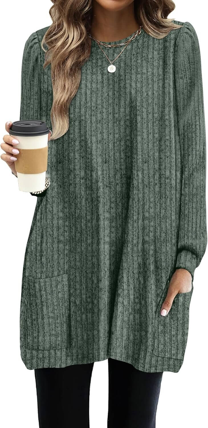 OFEEFAN Tunic Tops - Soft, Stylish & Practical with Pockets - 23% Off!