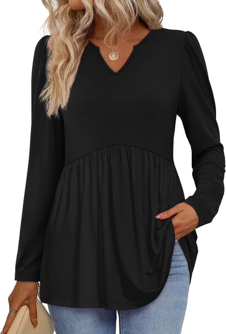WIHOLL Babydoll Peplum Tops - Perfect Fall Style for You! - Don’t Miss the 40% Discount!