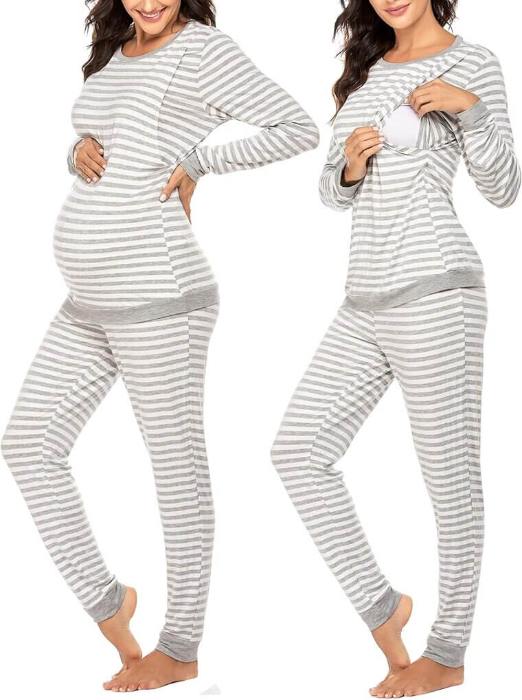 Ekouaer Nursing Pajama Set - Cozy Comfort for Moms - Now 44% Off!