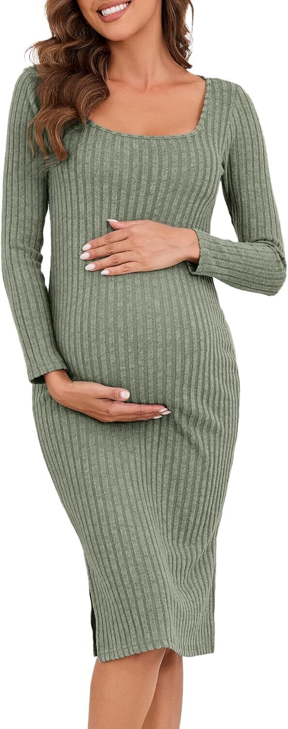Maternity Sweater Dress - Cozy Knit for Fall & Winter - Now 38% Off!