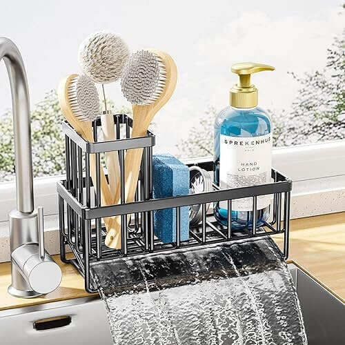 Sleek Sink Caddy Organizer that Keeps Your Kitchen Tidy. Now 23% Off!